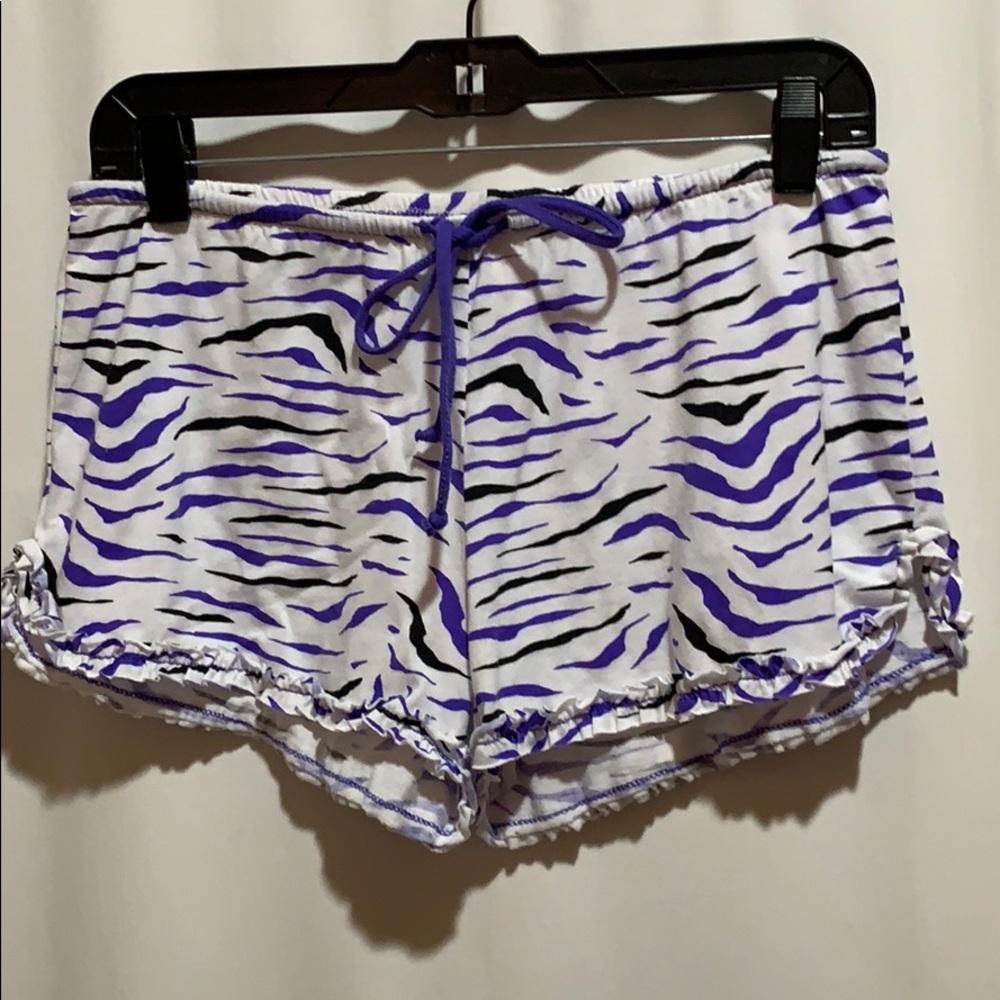 DRIFT AWAY SHORTS SZ M ANIMAL PRINT RUFFLE SLEEP ?